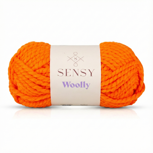 Sensy Woolly Yarn, 3.5 oz, 66 Yards, Gauge 6 Super Bulky: Pumpkin / 1 Skein
