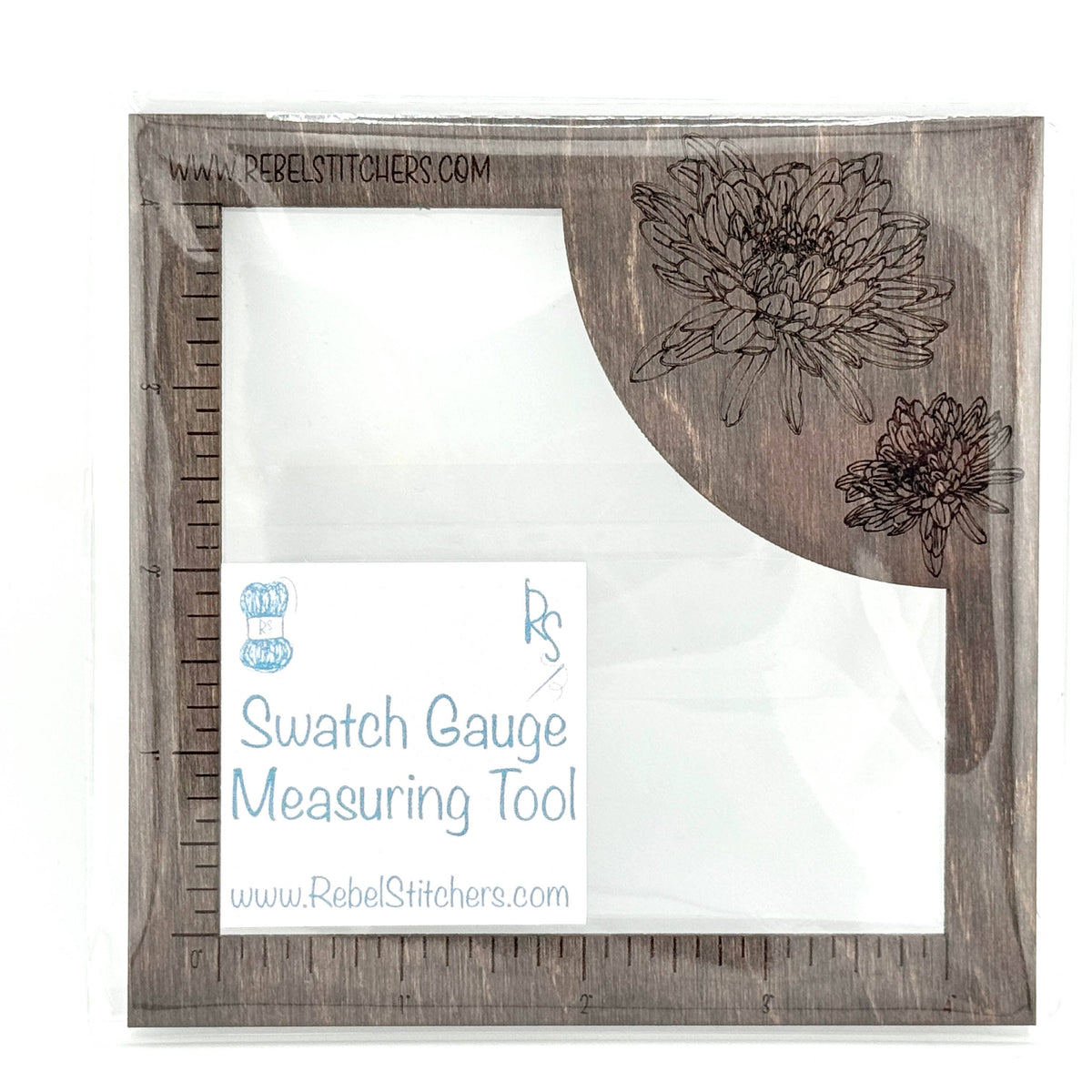 Engraved Wooden Swatch Gauge, 4" x 4"