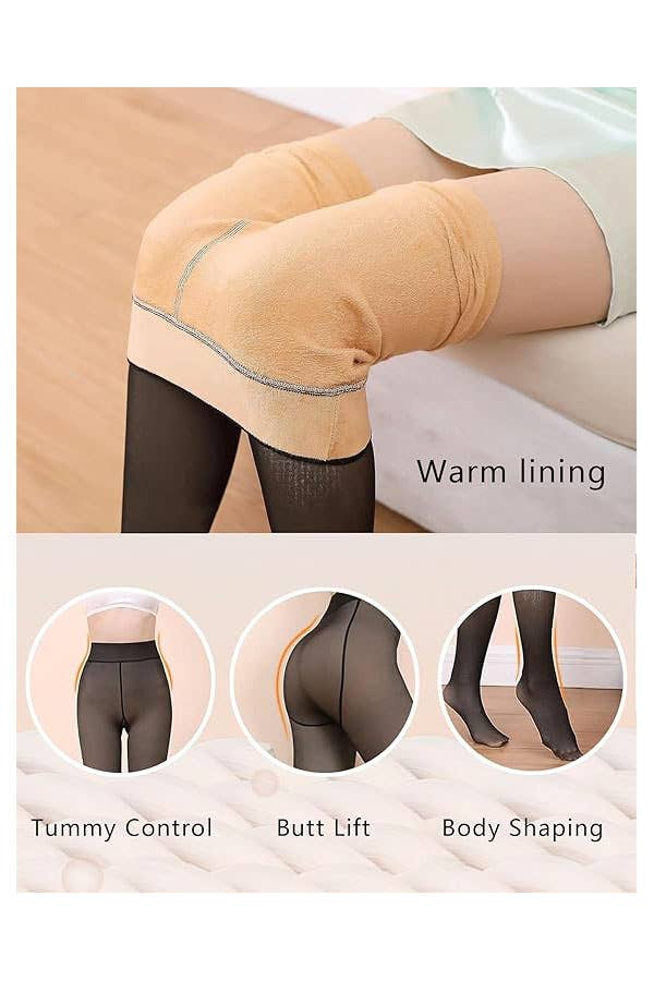 Winter warm fleece tights