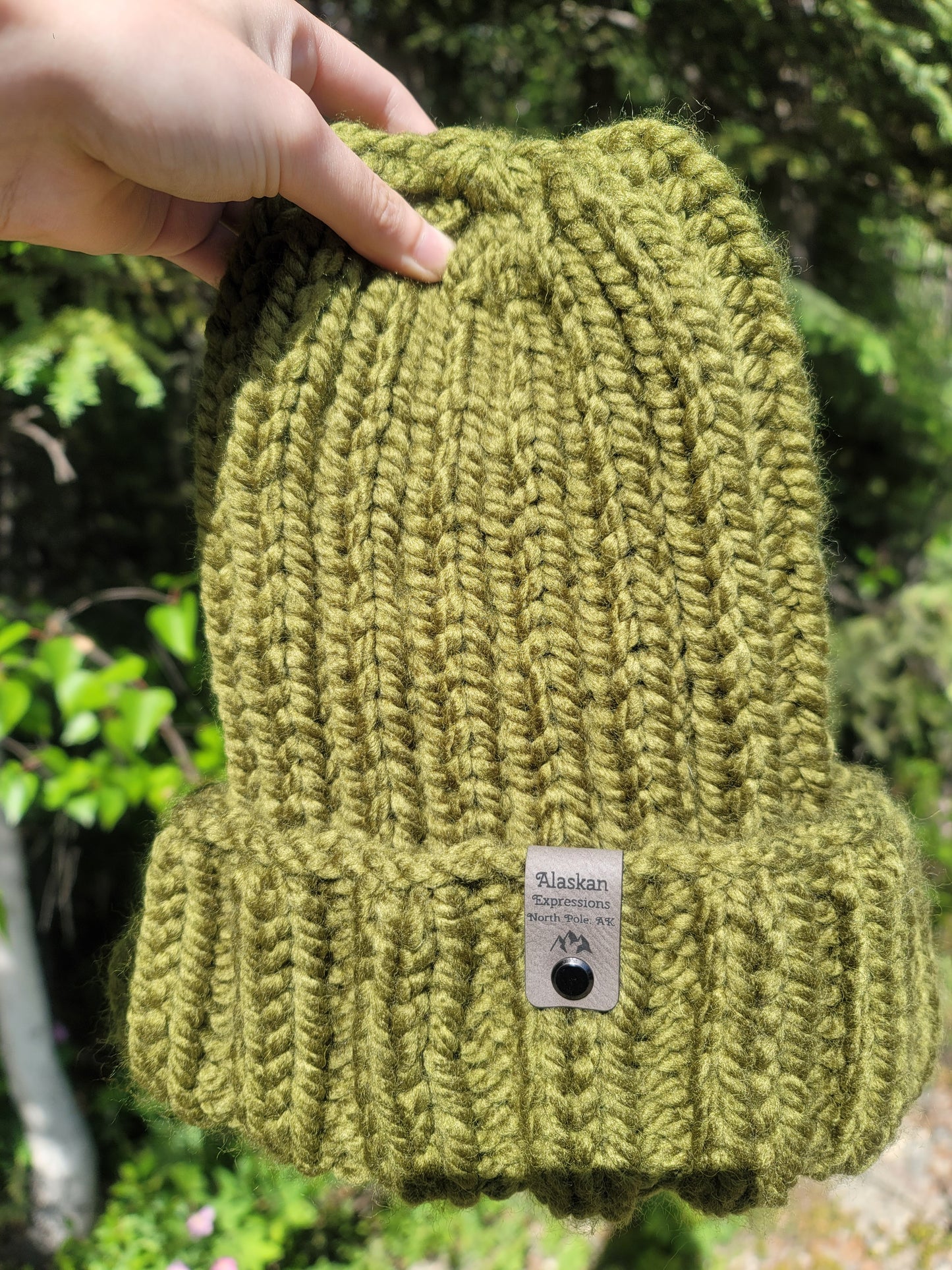 Men's Ribbed Alpine Hat Knitting Pattern Only