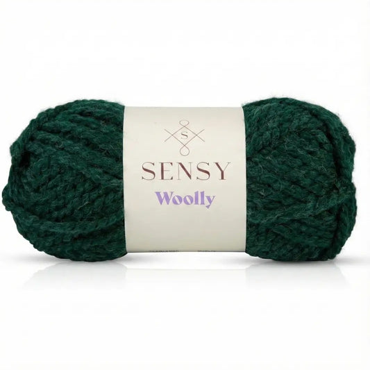 Sensy Woolly Yarn, 3.5 oz, 66 Yards, Gauge 6 Super Bulky: Forest Green / 1 Skein
