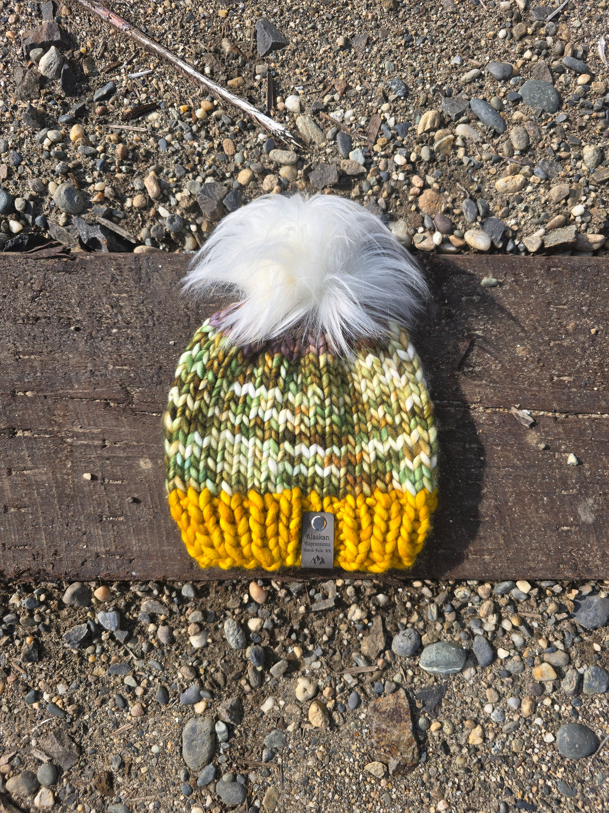 Camo & Mustard Toddler Hat (Merino Wool)