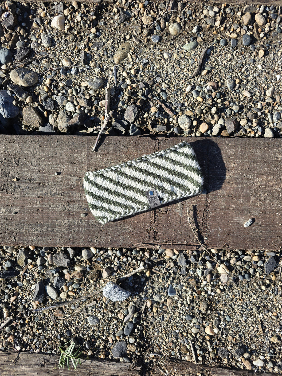 Candy Cane Striped Headband (Green & Cream)
