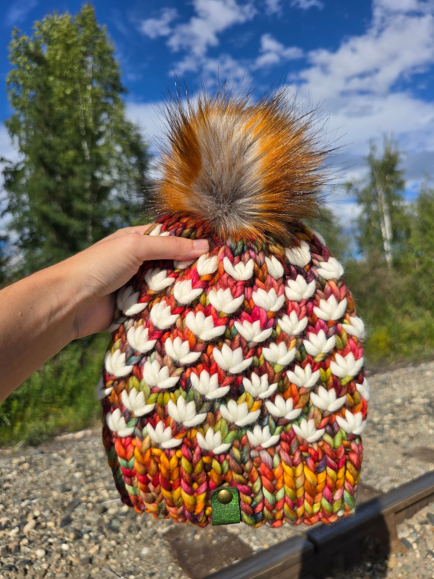 Fall Multicolored Lotus Hats (Merino Wool)