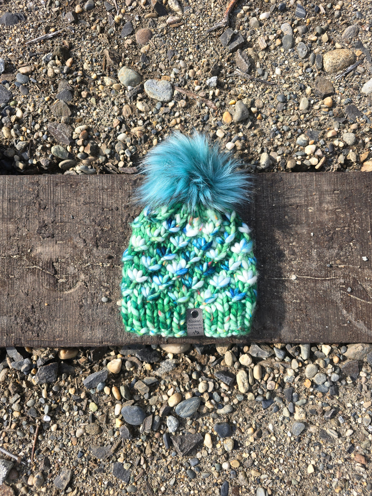 Green & Blue Toddler Lotus Hat (Merino Wool)