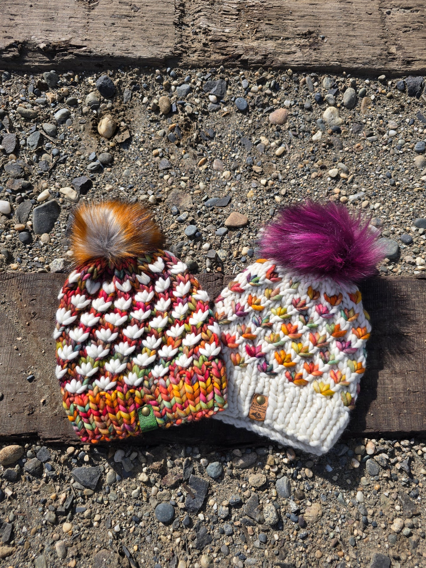 Fall Multicolored Lotus Hats (Merino Wool)