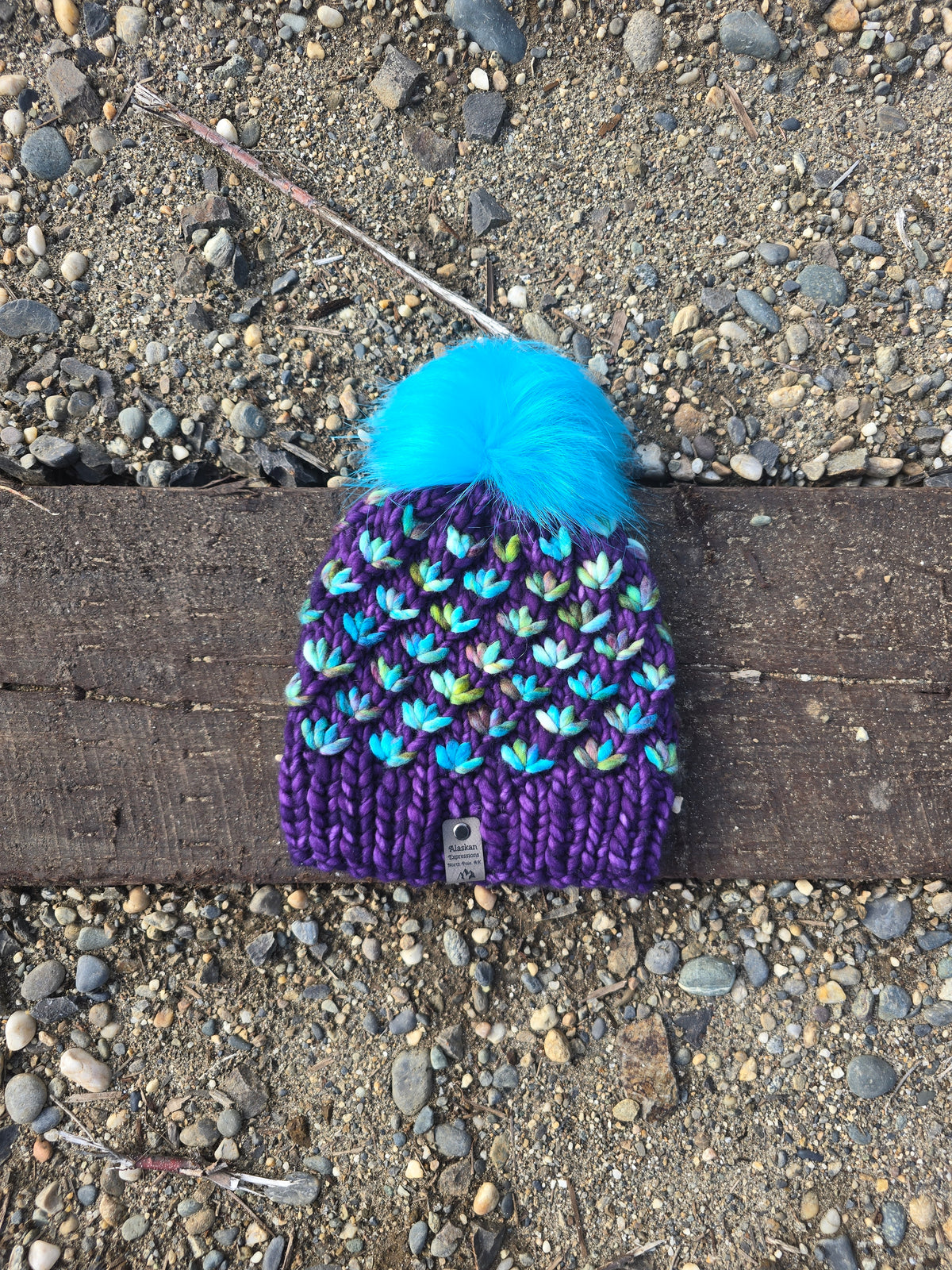 Purple & Blue Lotus Hat (Merino Wool)