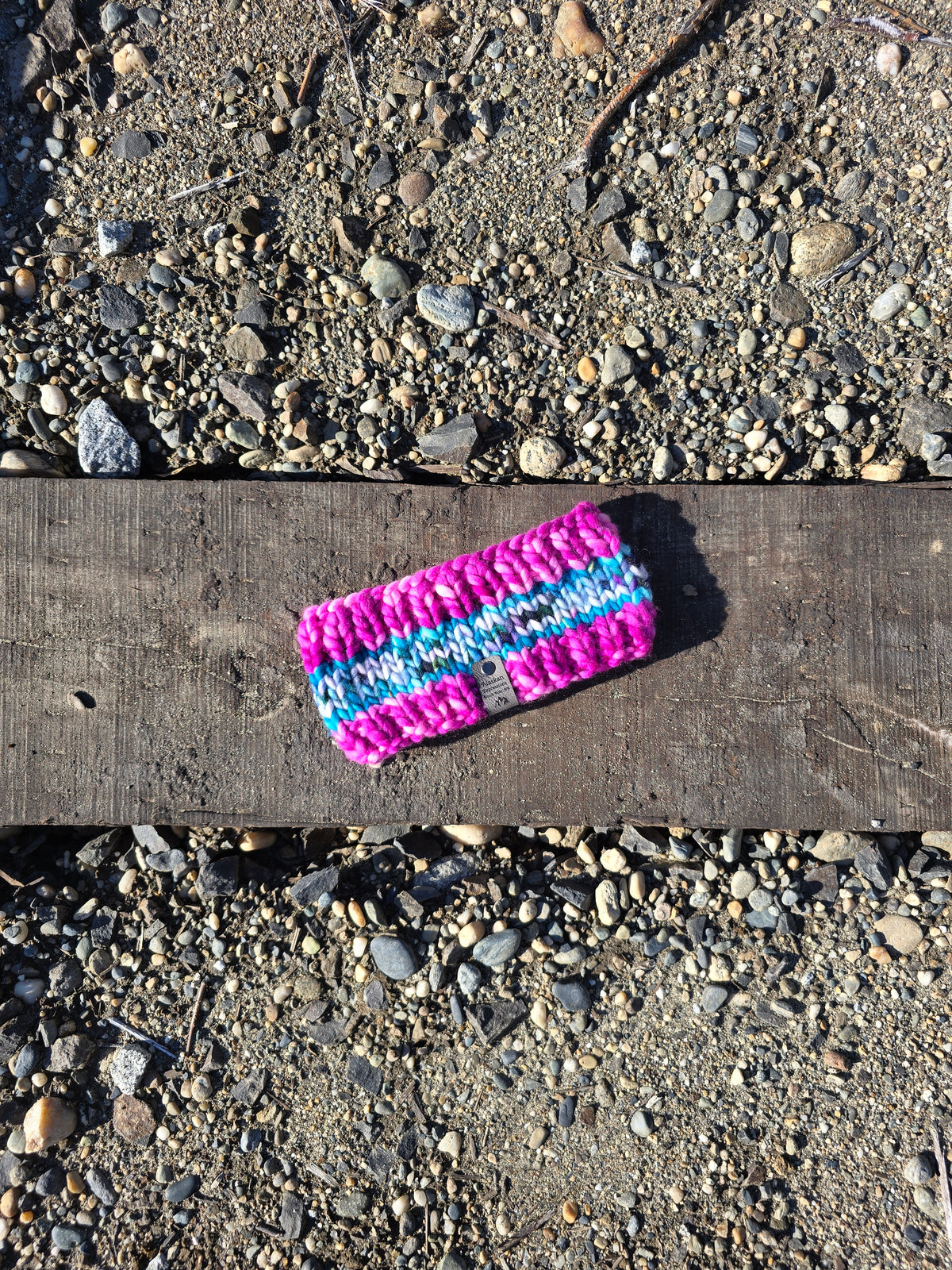 Pink & Blue Headband (Merino Wool)