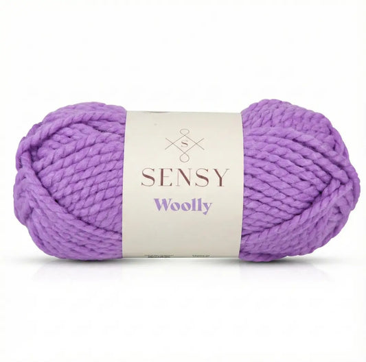 Sensy Woolly Yarn, 3.5 oz, 66 Yards, Gauge 6 Super Bulky: Lilac / 1 Skein