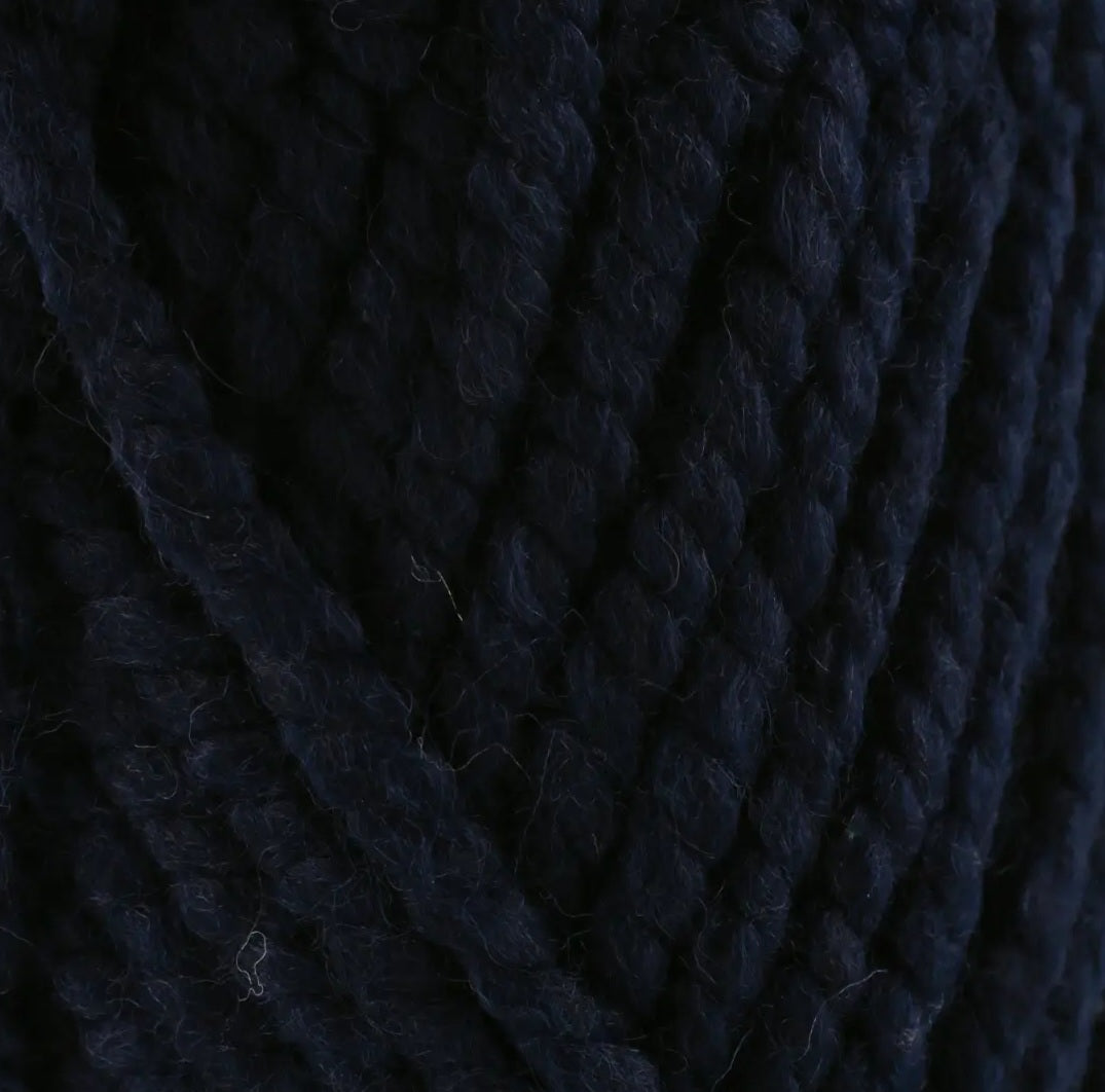 Sensy Woolly Yarn, 3.5 oz, 66 Yards, Gauge 6 Super Bulky: Navy Blue / 1 Skein