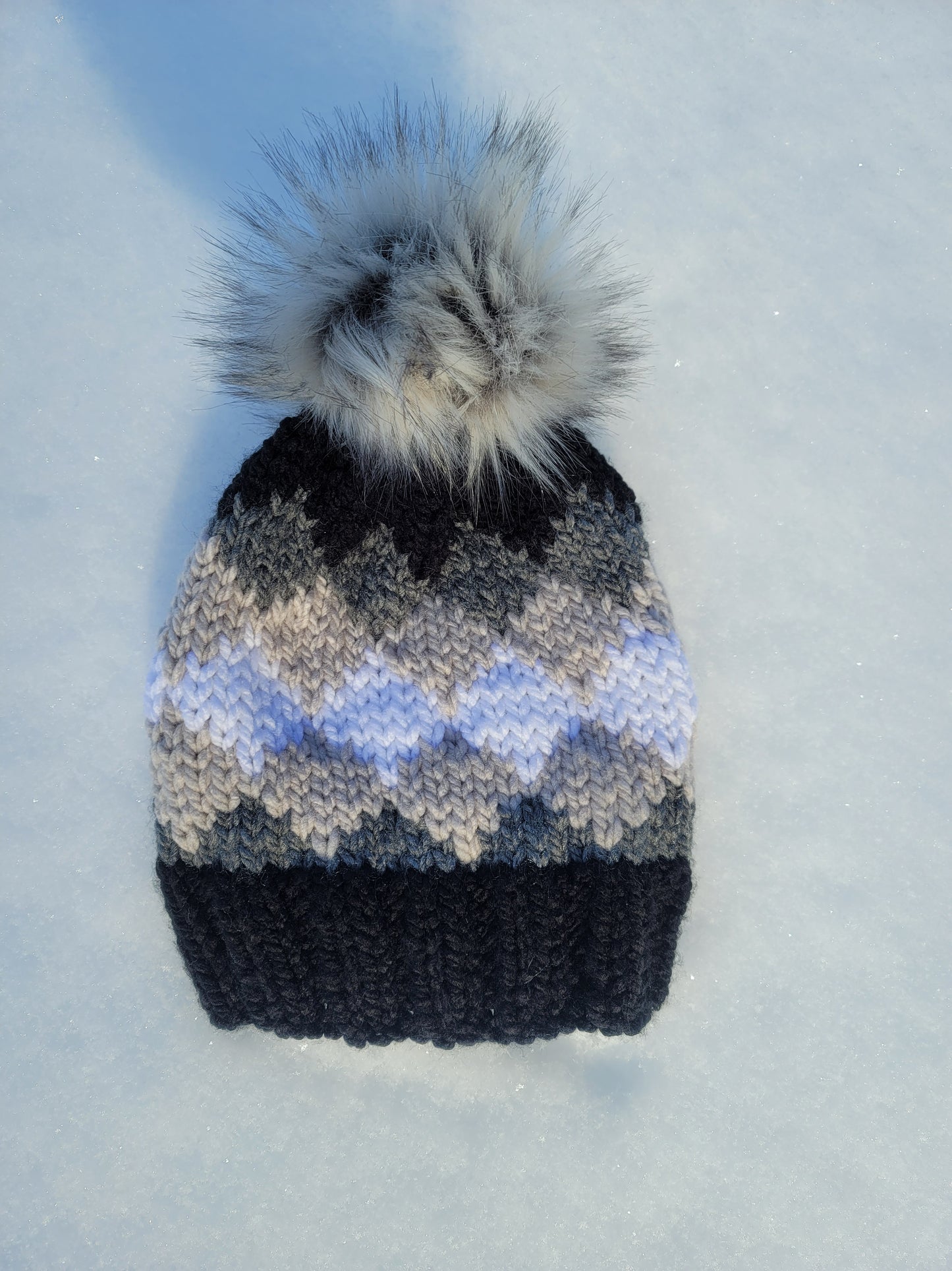 Snowy Peaks Hat Knitting Pattern Only